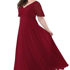Azazie Burgundy Formal Dress (Pamela)